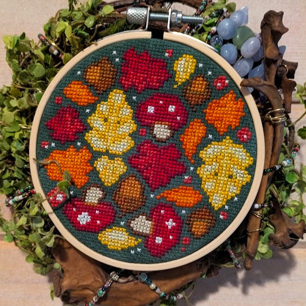 Fall Foliage - The Cozy DH Stitchery - Cross Stitch Pattern