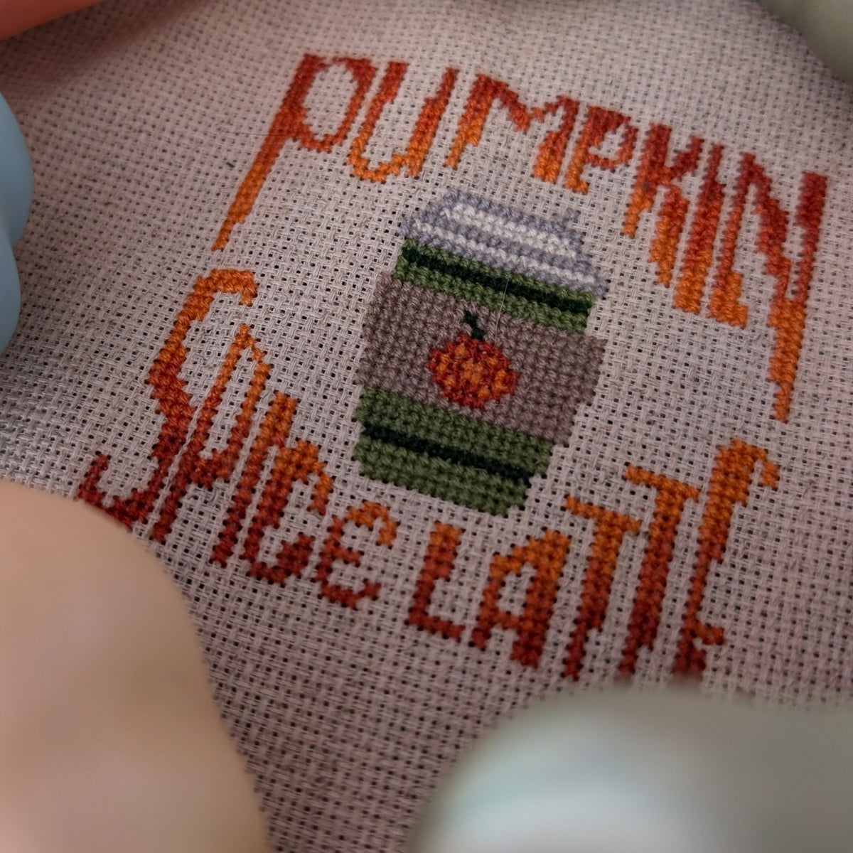 Pumpkin Spice Latte - The Cozy DH Stitchery - Cross Stitch Pattern