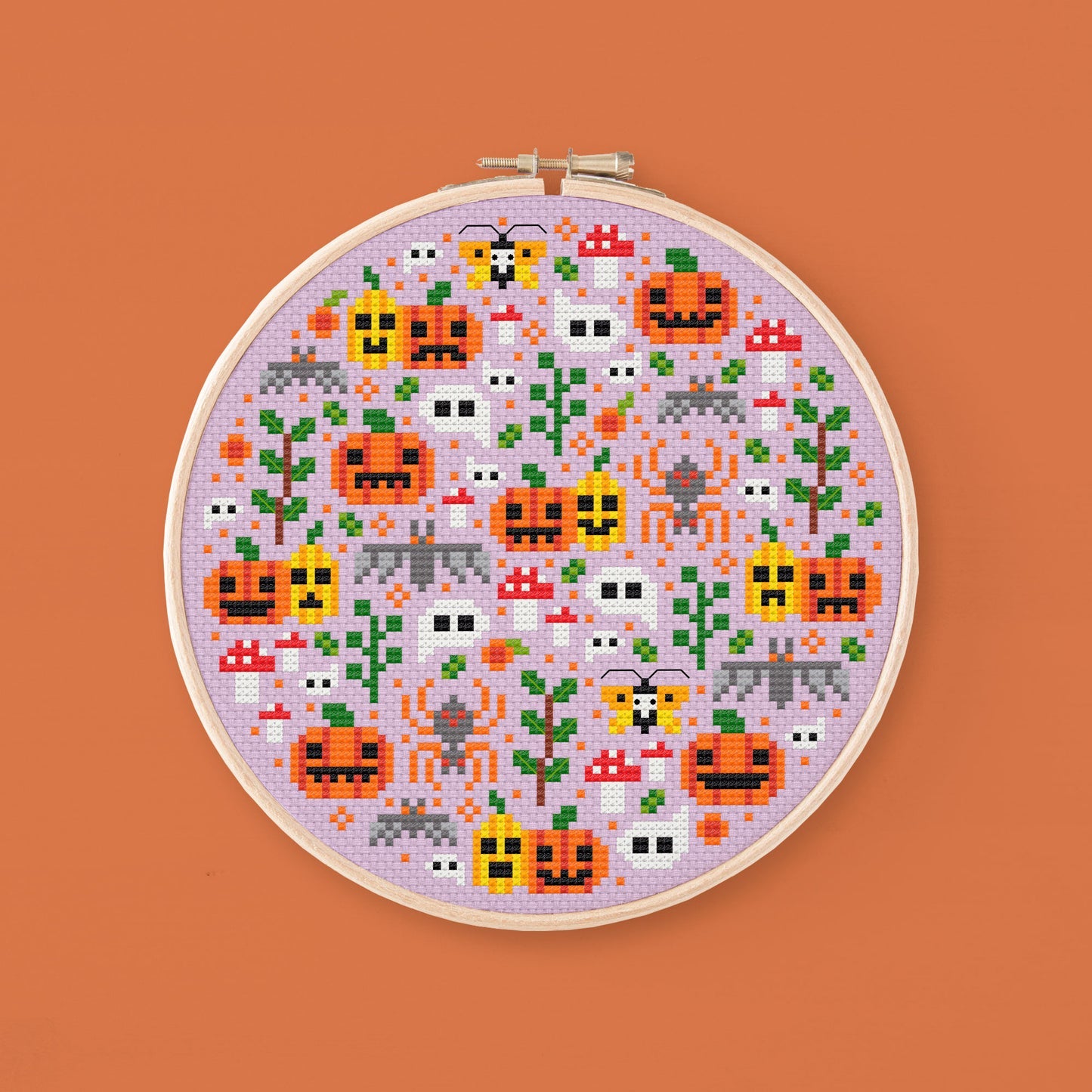 Pumpkin Field - Una Buena Pieza - Cross Stitch Pattern