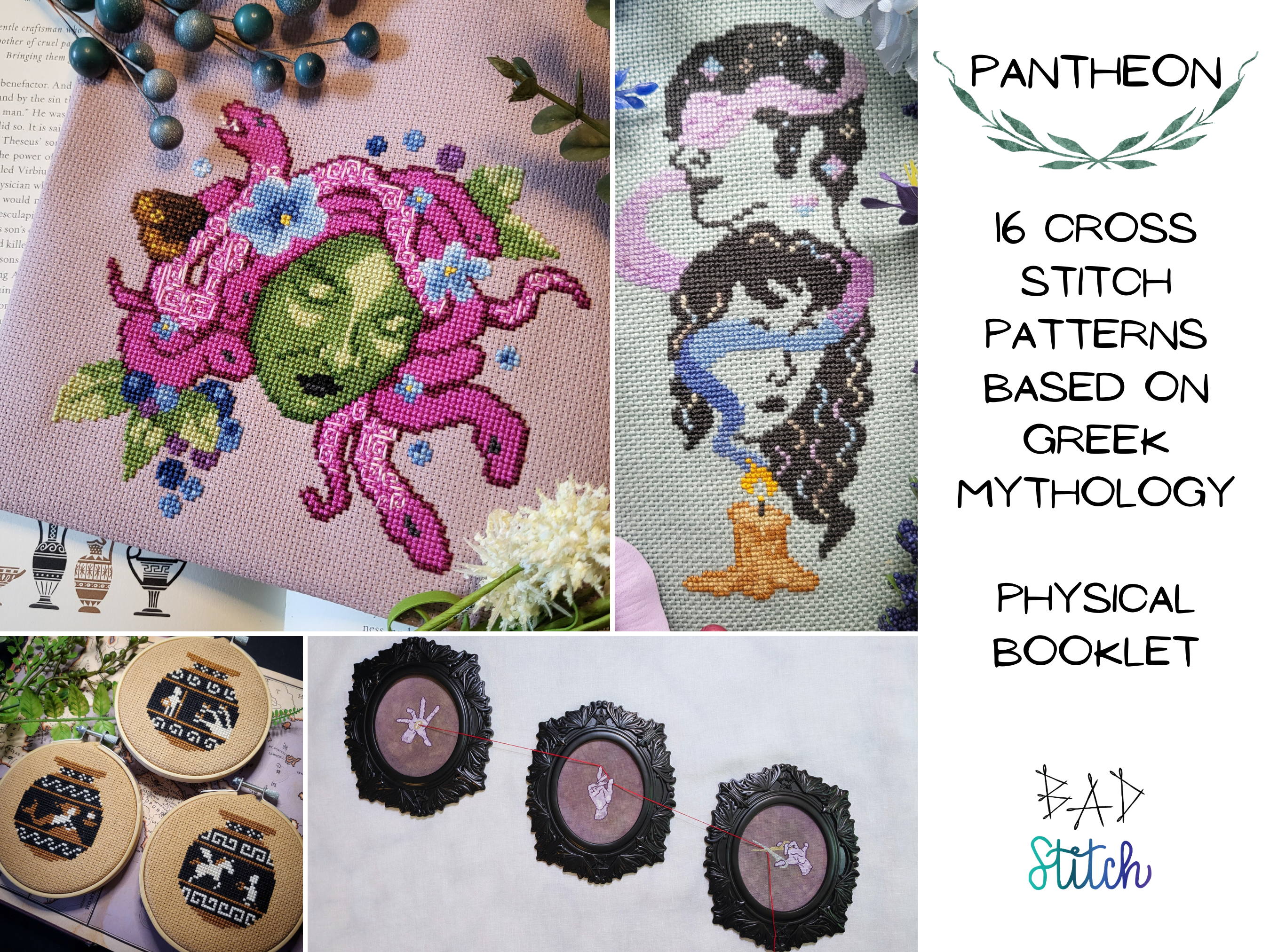 Pantheon - BADStitch - Cross Stitch Pattern Booklet [Needlework Marketplace 2025]