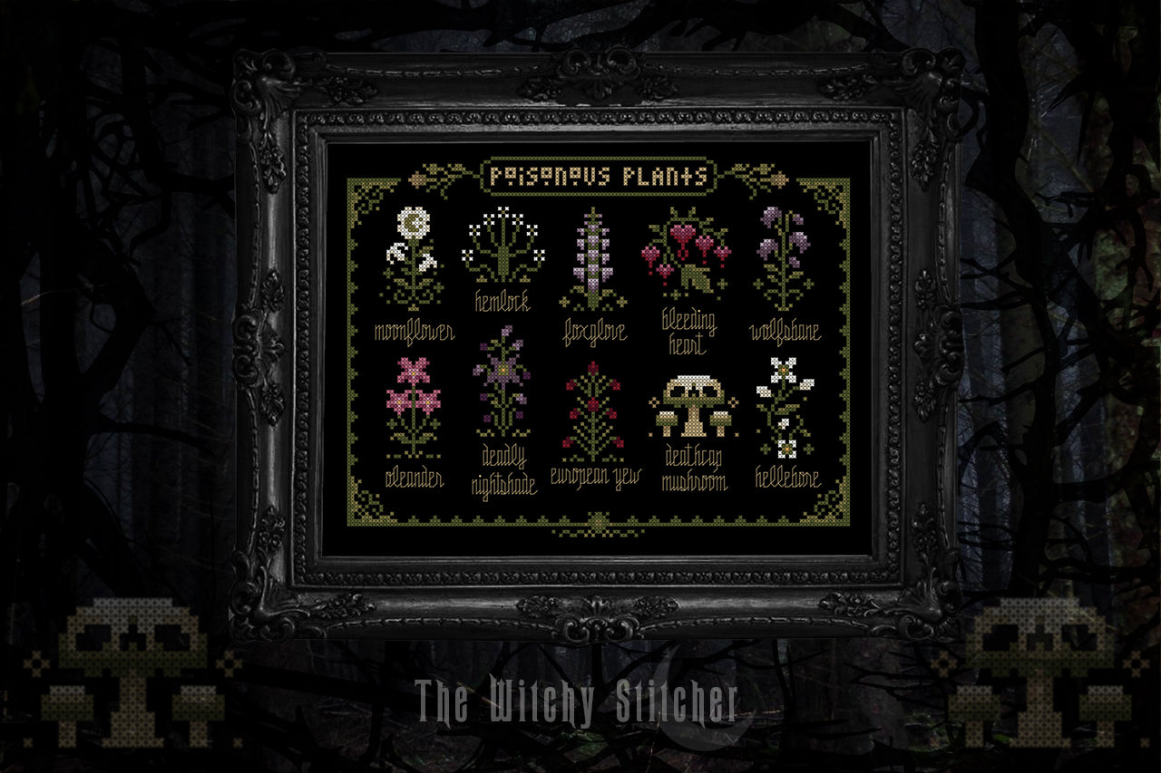 Poisonous Plants - The Witchy Stitcher - Cross Stitch Pattern