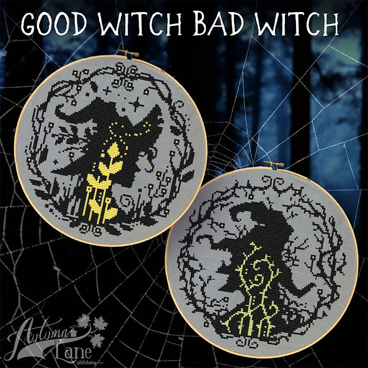 Good Witch Bad Witch - Autumn Lane Stitchery - Cross Stitch Pattern [Nashville 2024 Exclusive]