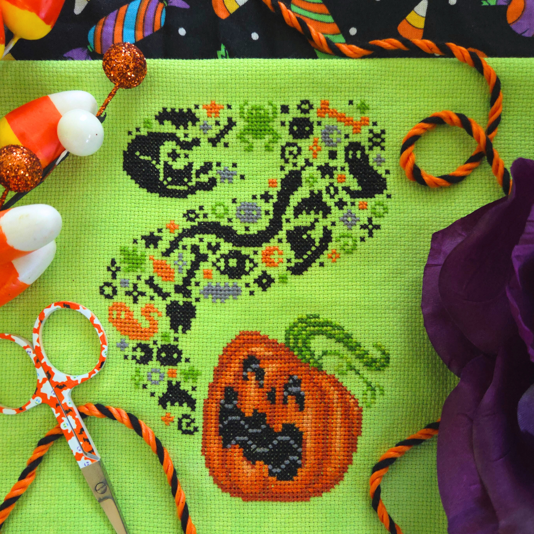 Puking Pumpkin - BADStitch - Cross Stitch Pattern [Needlework Marketplace 2025]
