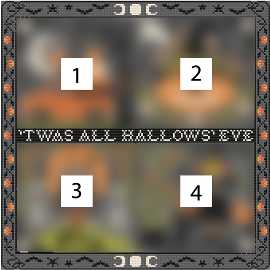 'Twas All Hallows Eve #3 - Tiny Modernist - Cross Stitch Pattern