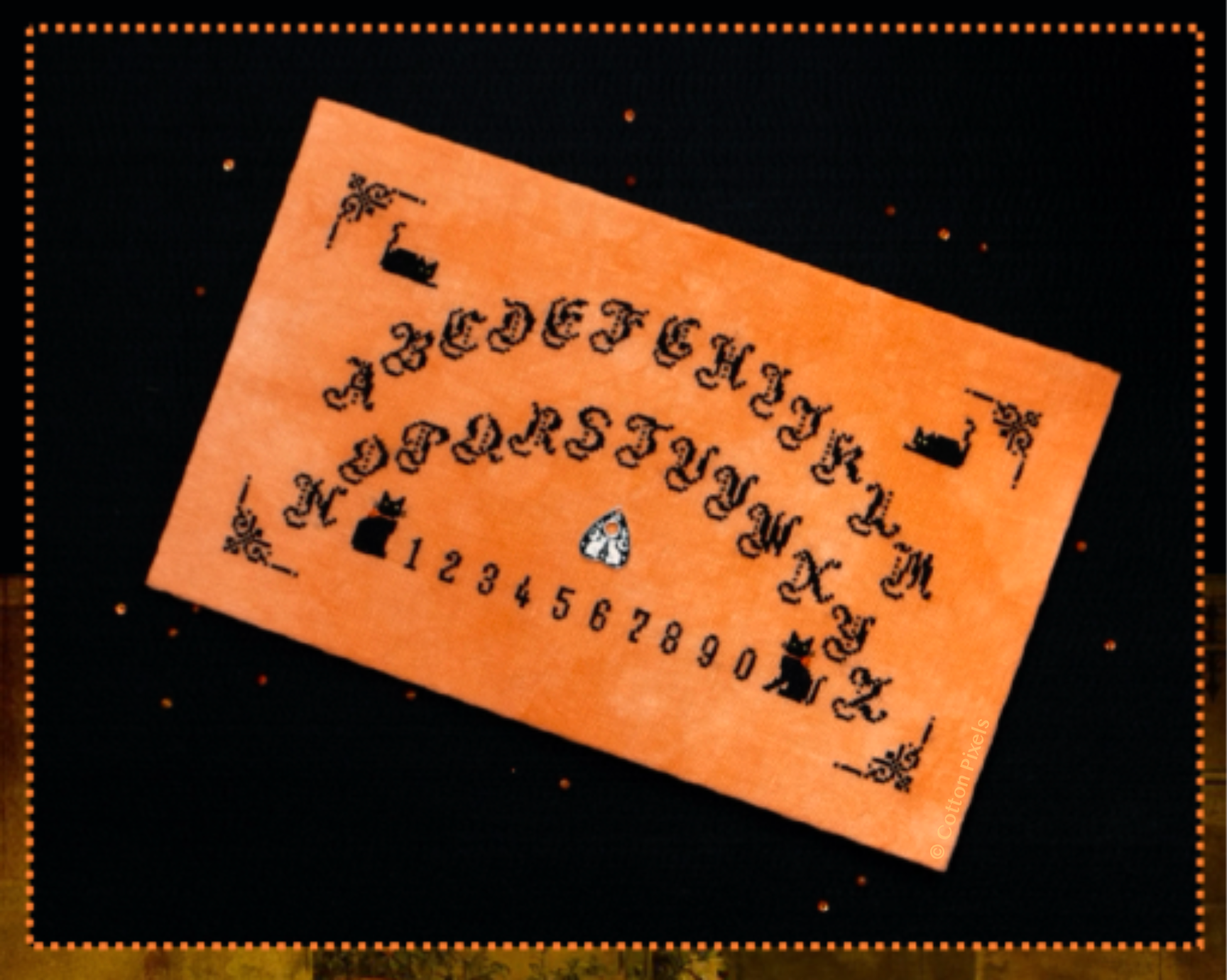 Witch Cats Board - Cotton Pixels - Cross Stitch Pattern