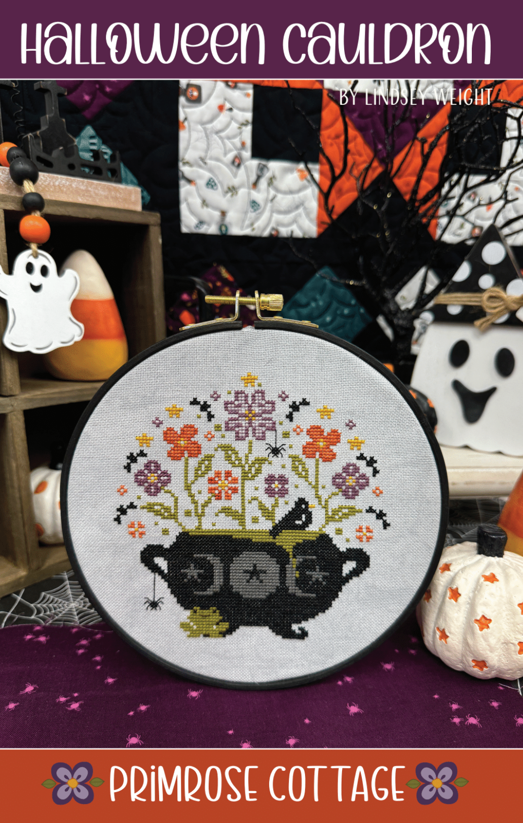 Halloween Cauldron - Primrose Cottage Stitches  - Cross Stitch Pattern