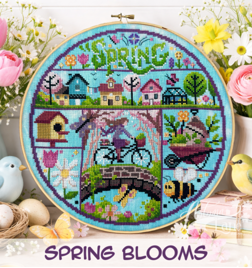 Spring Blooms - Autumn Lane Stitchery - Cross Stitch Pattern [Nashville 2026]