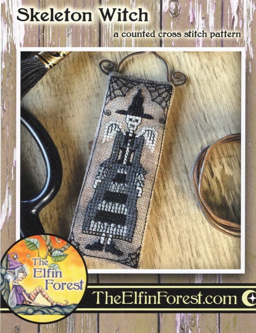 Skeleton Witch - The Elfin Forest - Cross Stitch Pattern