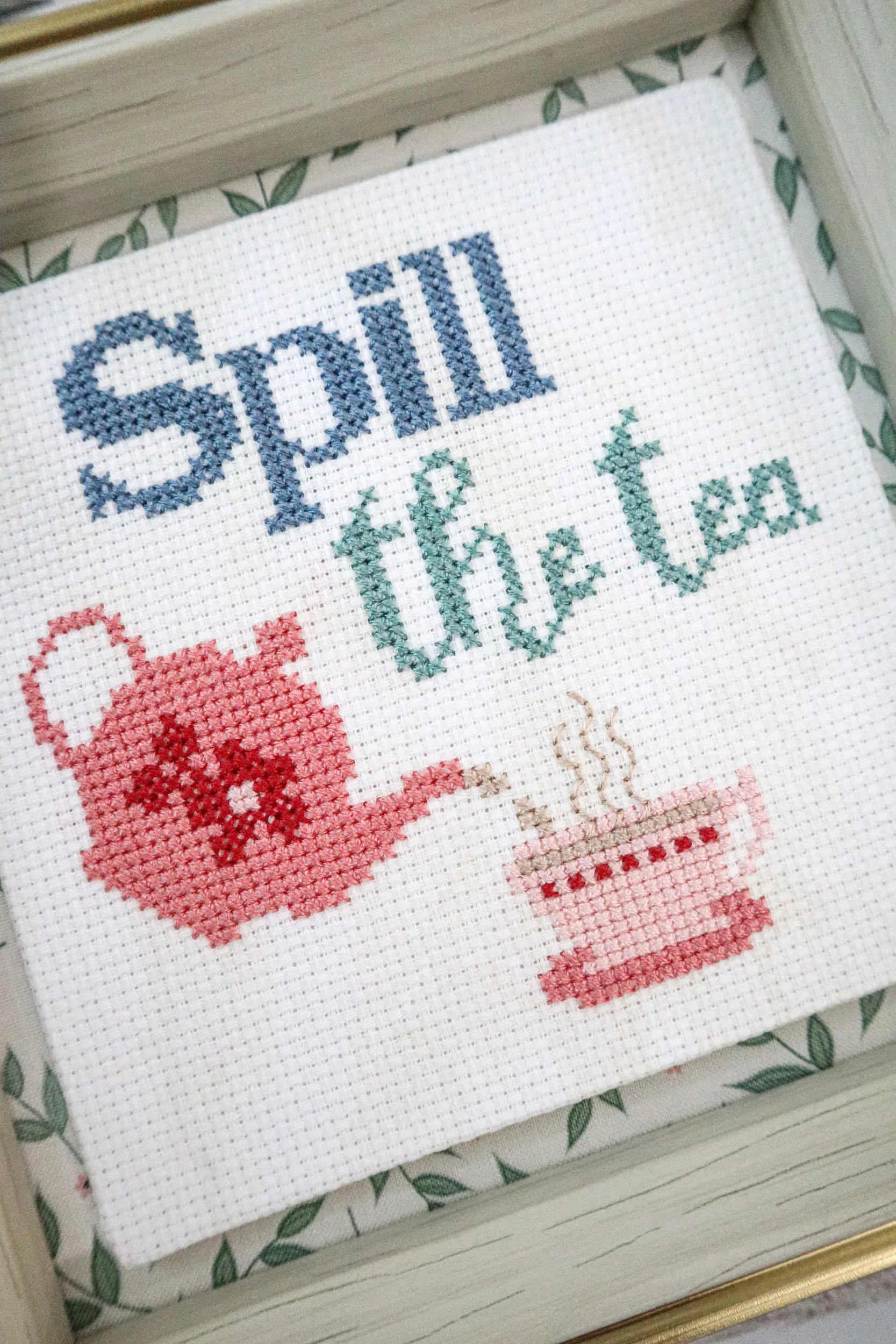 Spill the Tea - Flamingo Toes - Cross Stitch Pattern