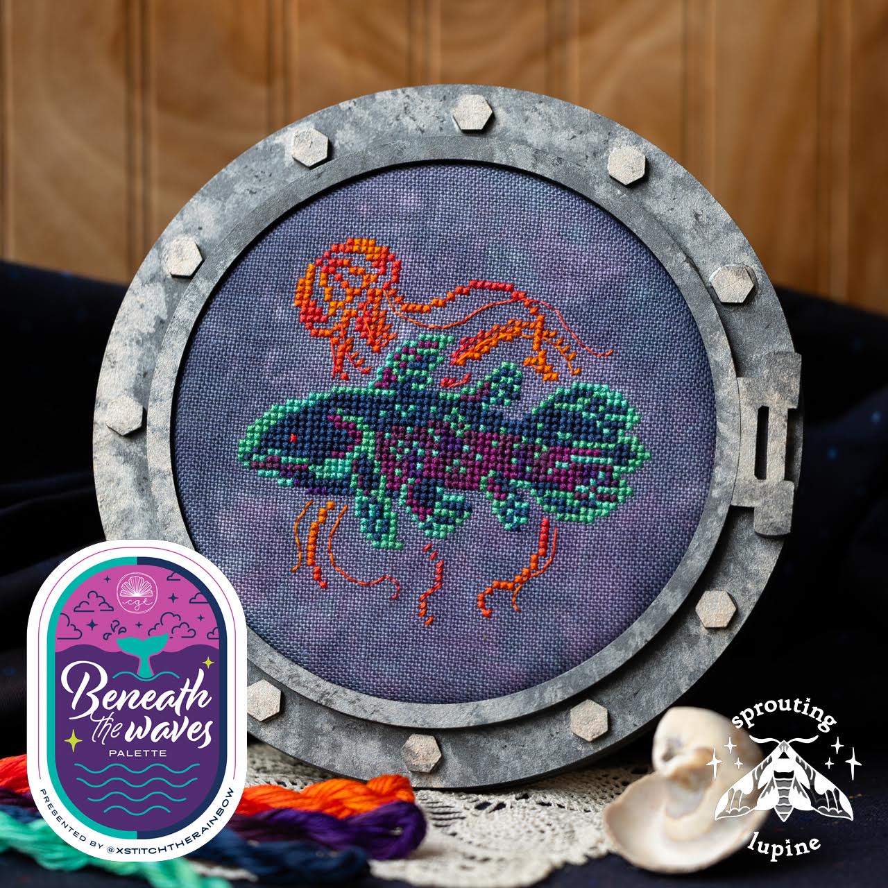 In the Depths (Beneath the Waves) - Sprouting Lupine - Cross Stitch Pattern [Nashville 2026]