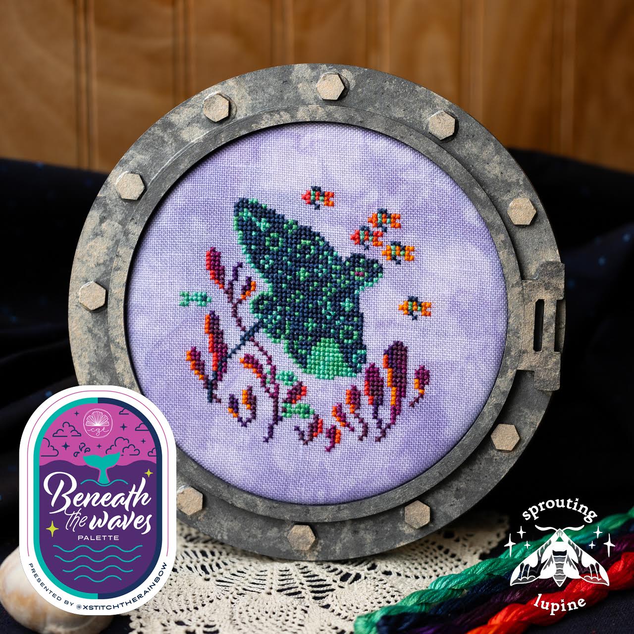 Sea Flier (Beneath the Waves) - Sprouting Lupine - Cross Stitch Pattern [Nashville 2026]
