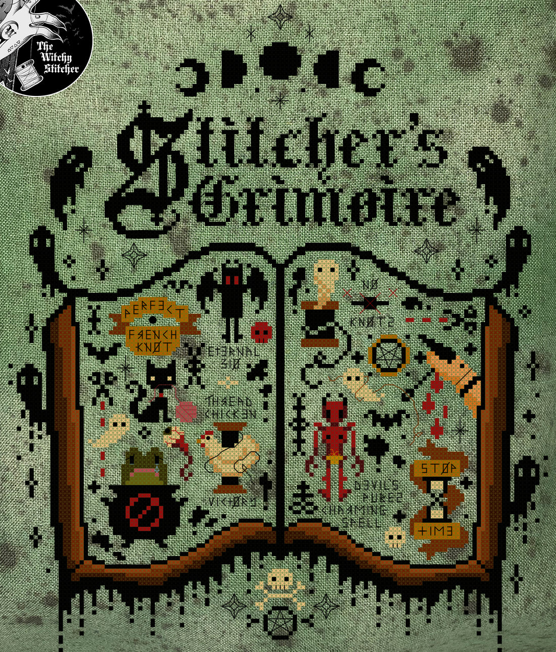 Stitcher's Grimoire - The Witchy Stitcher - Cross Stitch Pattern