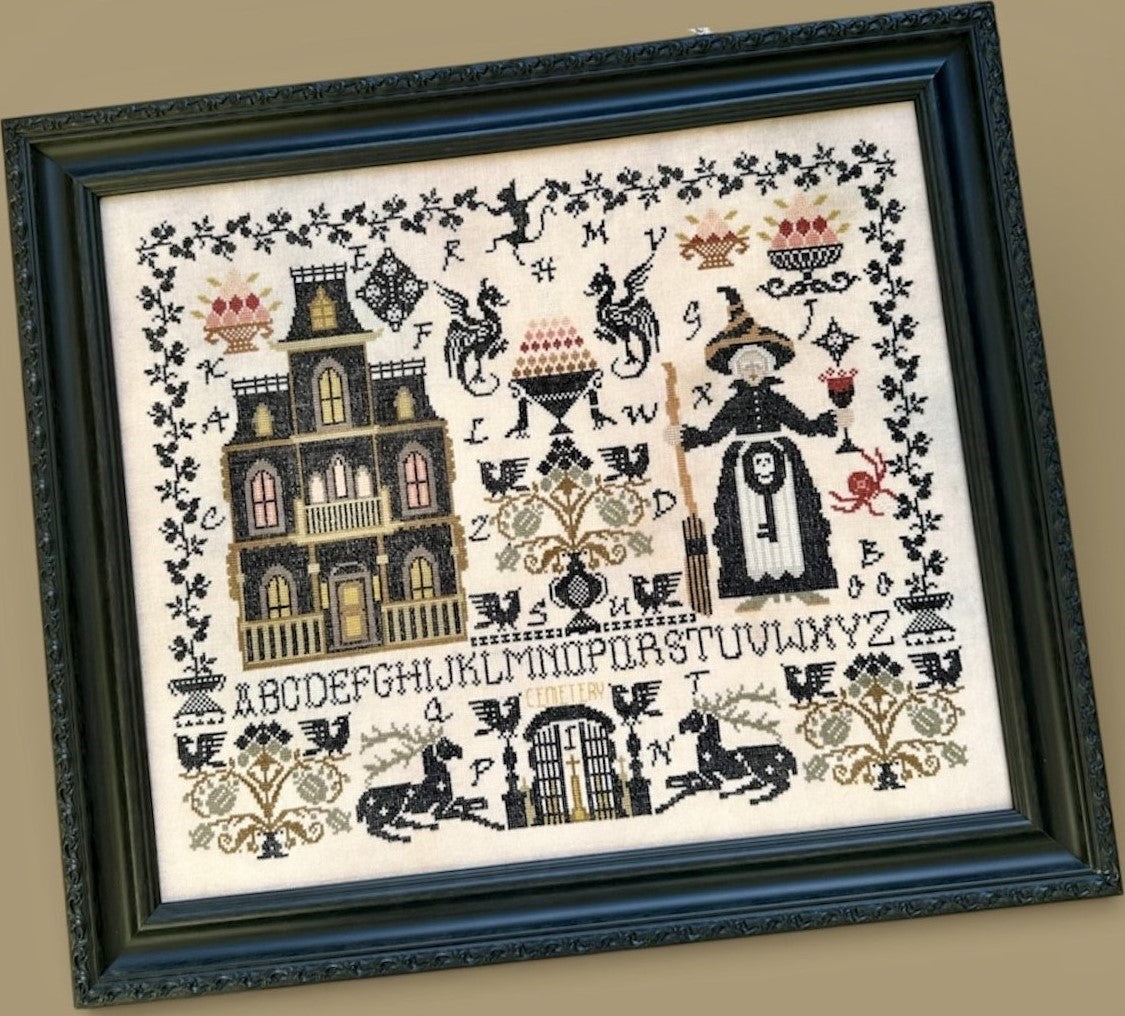 Witch House Sampler - Twin Peak Primitives - Cross Stitch Pattern