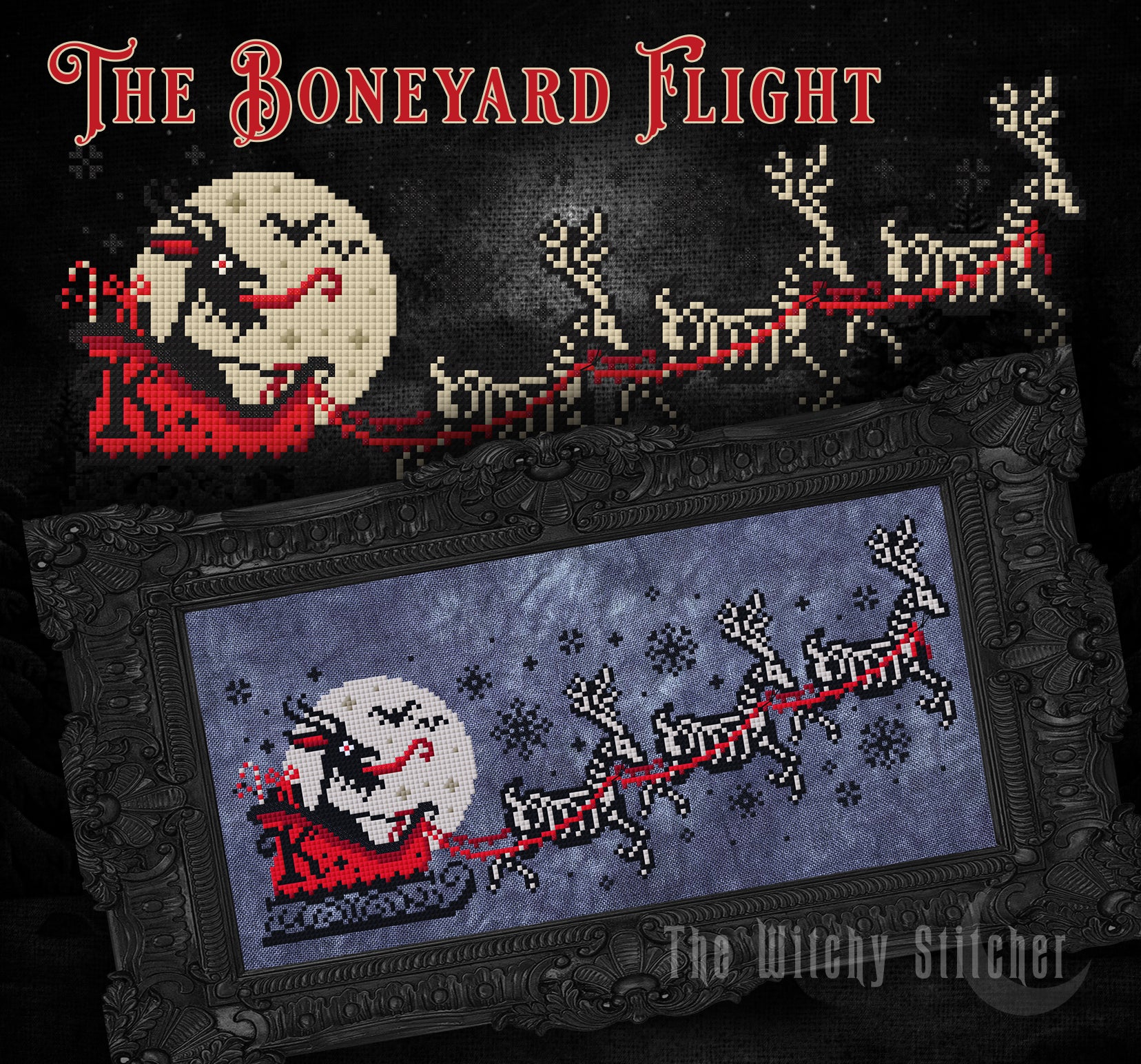 The Boneyard Flight - The Witchy Stitcher - Cross Stitch Pattern