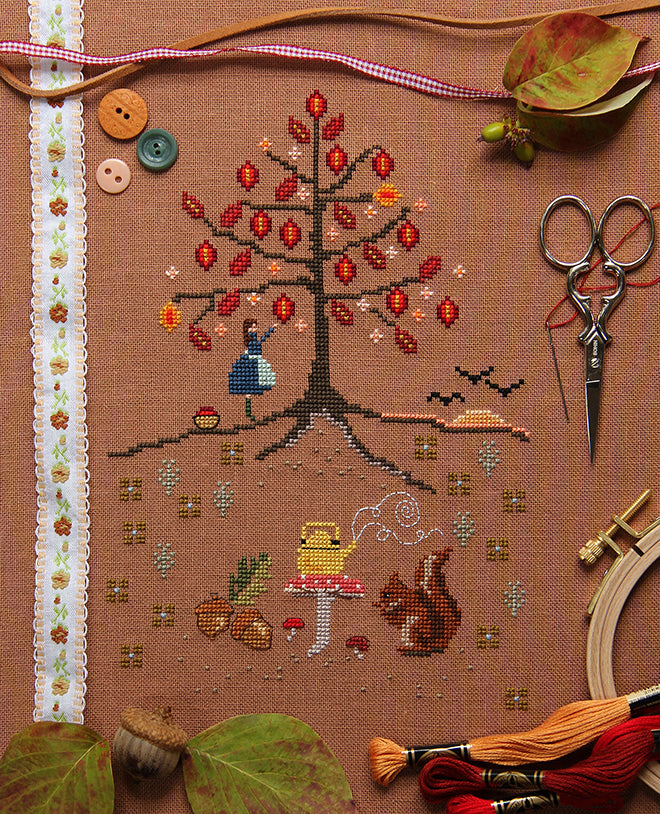 The Leaves by Hundreds Came - Posie - Cross Stitch Pattern