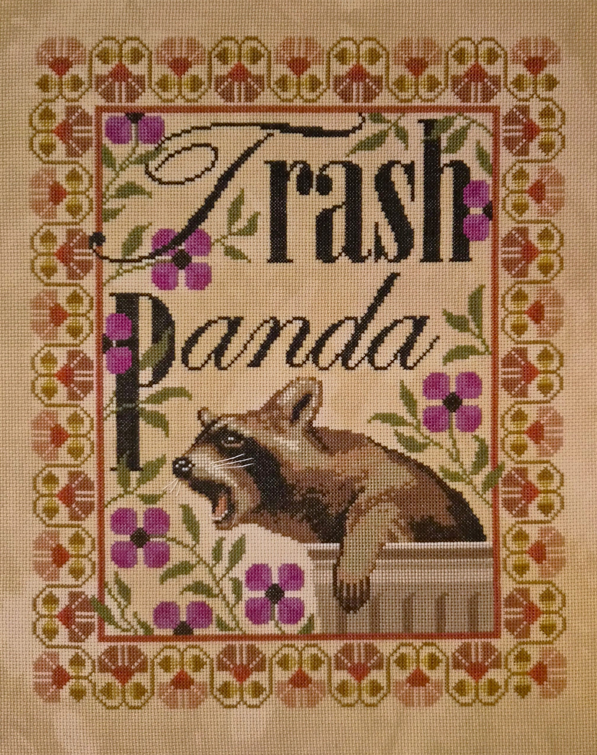 Trash Panda - The Artsy Housewife - Cross Stitch Pattern [Needlework Marketplace 2026]