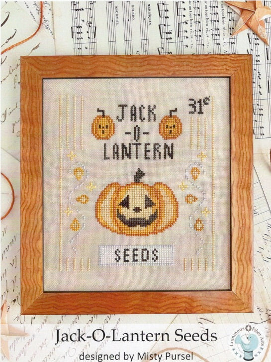 Jack-O-Lantern Seeds - Luminous Fiber Arts - Cross Stitch Pattern
