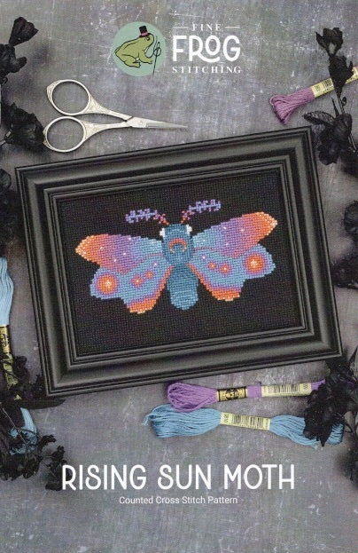 Rising Sun Moth - Fine Frog Stitching - Cross Stitch Pattern