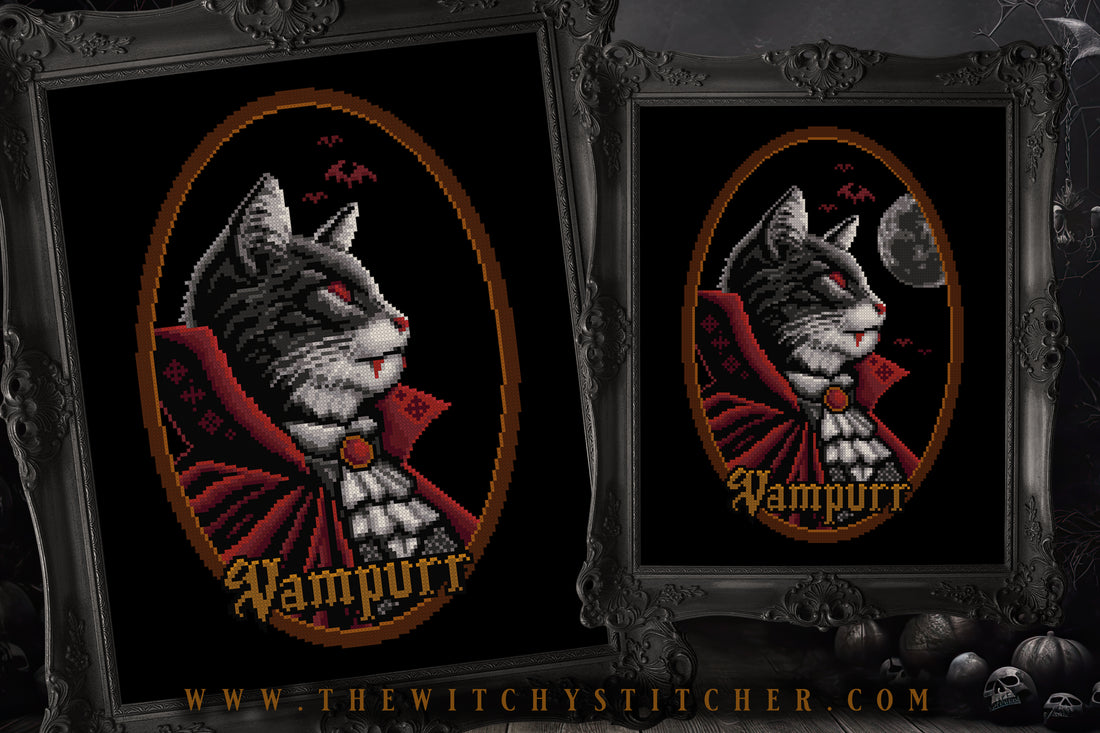 Vampurr - The Witchy Stitcher - Cross Stitch Pattern