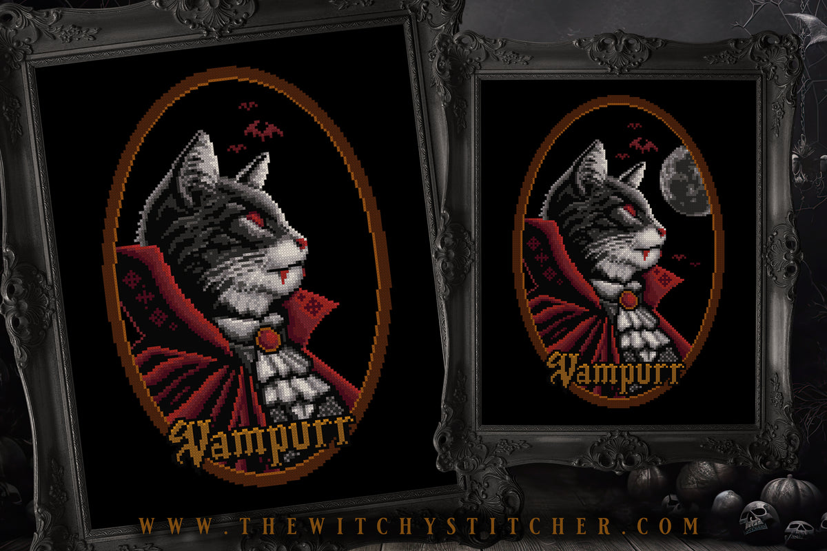 Vampurr - The Witchy Stitcher - Cross Stitch Pattern