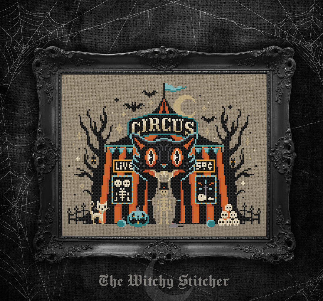 Vintage Halloween Big Top - The Witchy Stitcher - Cross Stitch Pattern