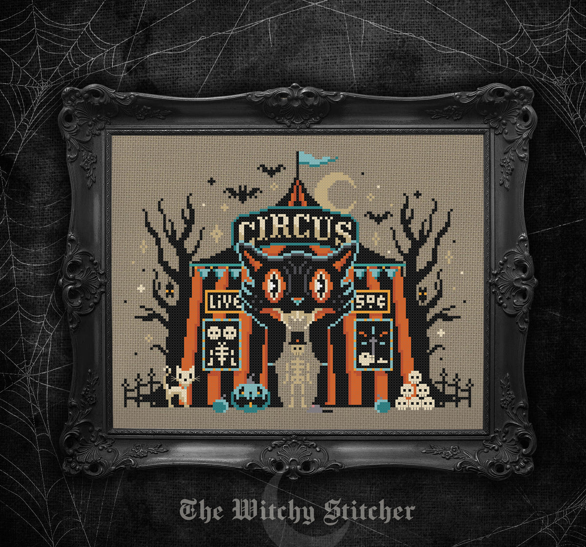 Vintage Halloween Big Top - The Witchy Stitcher - Cross Stitch Pattern