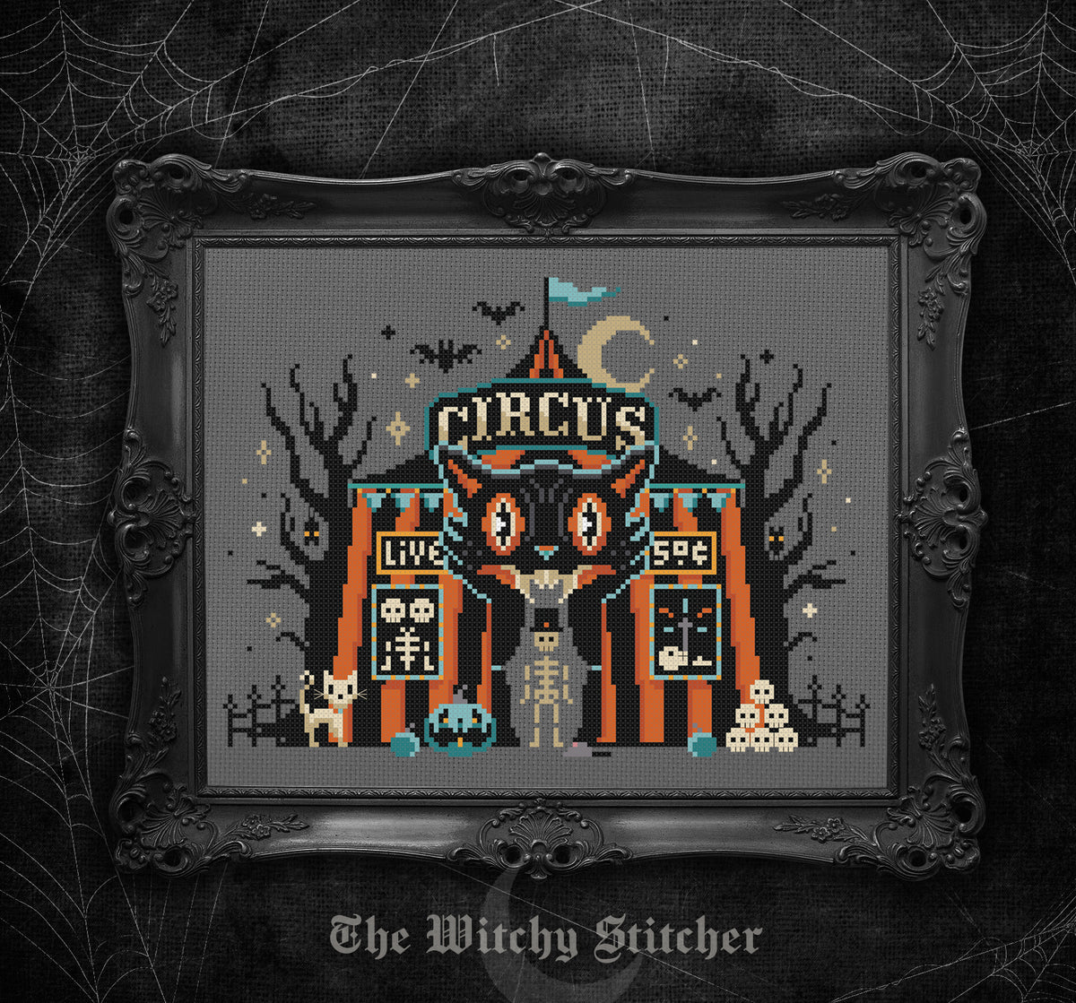 Vintage Halloween Big Top - The Witchy Stitcher - Cross Stitch Pattern