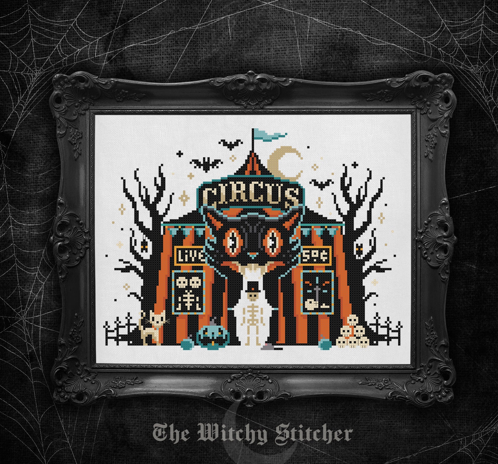 Vintage Halloween Big Top - The Witchy Stitcher - Cross Stitch Pattern