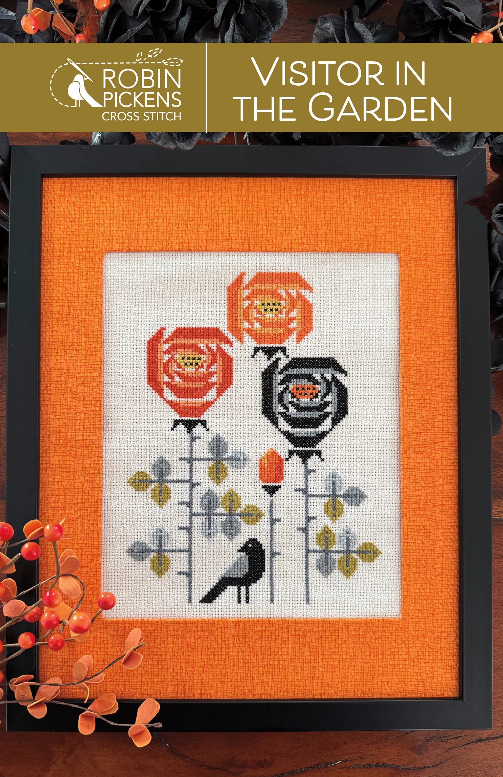 Visitor in the Garden - Robin Pickens Cross Stitch - Cross Stitch Pattern