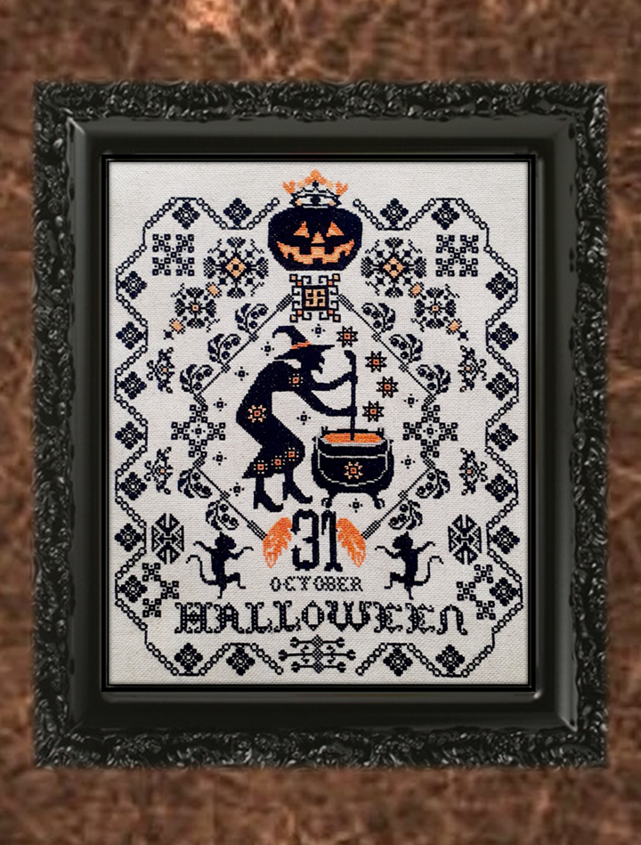 Witch Sampler - Twin Peak Primitives - Cross Stitch Pattern [Needlework Marketplace 2024]