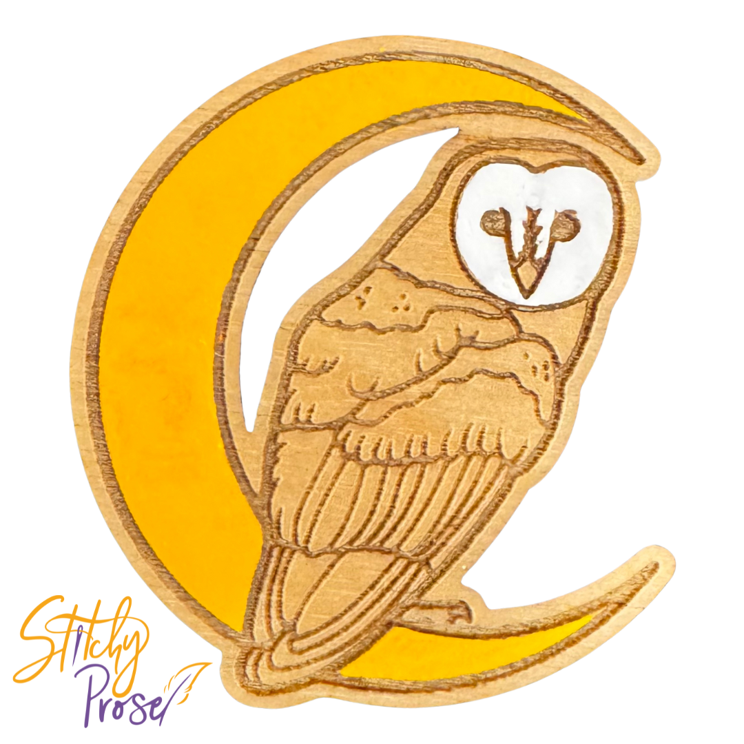 Wooden Night Owl Needleminder - Stitchy Prose [Nashville 2025 Release]