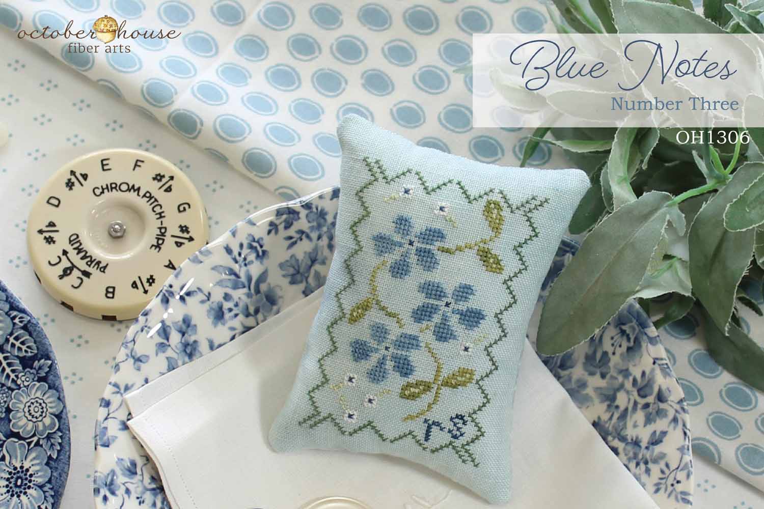 Blue Notes Number 3 - October House Fiber Arts - Cross Stitch Pattern [Nashville 2026]