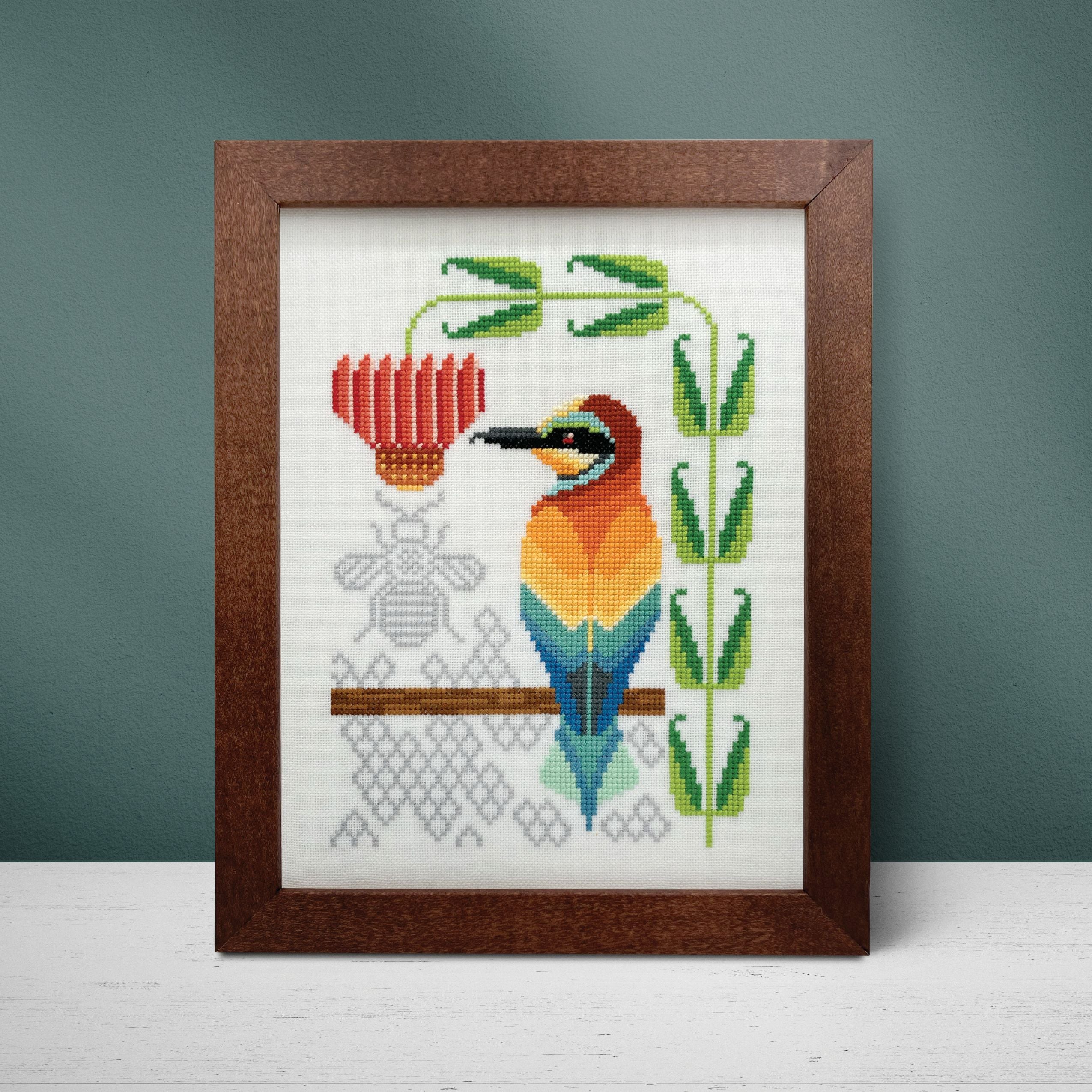 European Bee-Eater - Boomerang Stitches - Cross Stitch Pattern [Needlework Marketplace 2025]