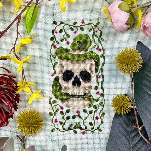 Serpent Sentinel - The Stitch Crypt - Cross Stitch Pattern [Needlework Marketplace 2024]