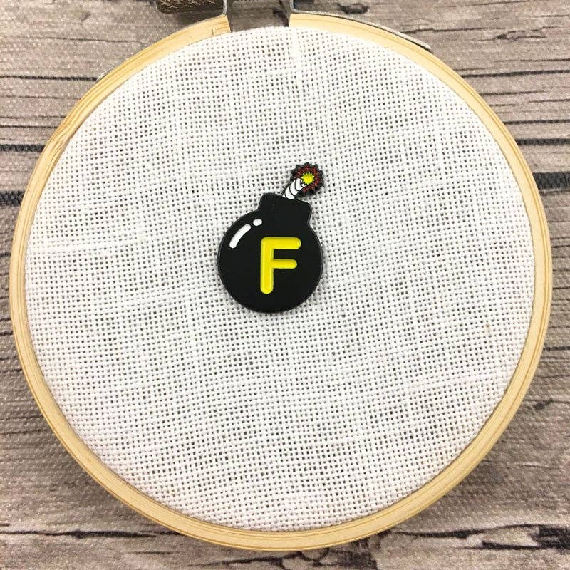 F-bomb Enamel Needle Minder - Snarky Crafter Designs