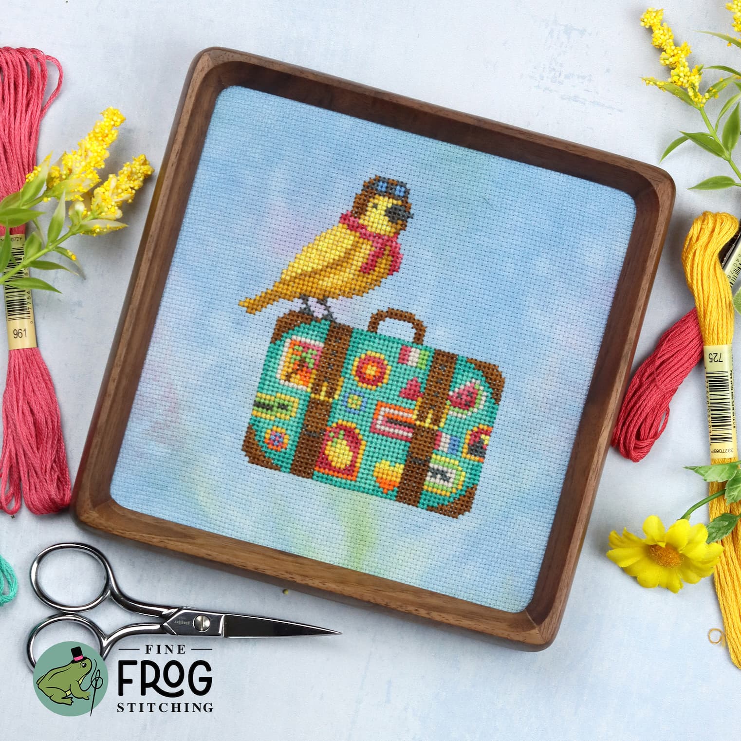 Bird Globetrotter - Fine Frog Stitching - Cross Stitch Pattern [Needlework Marketplace 2025]