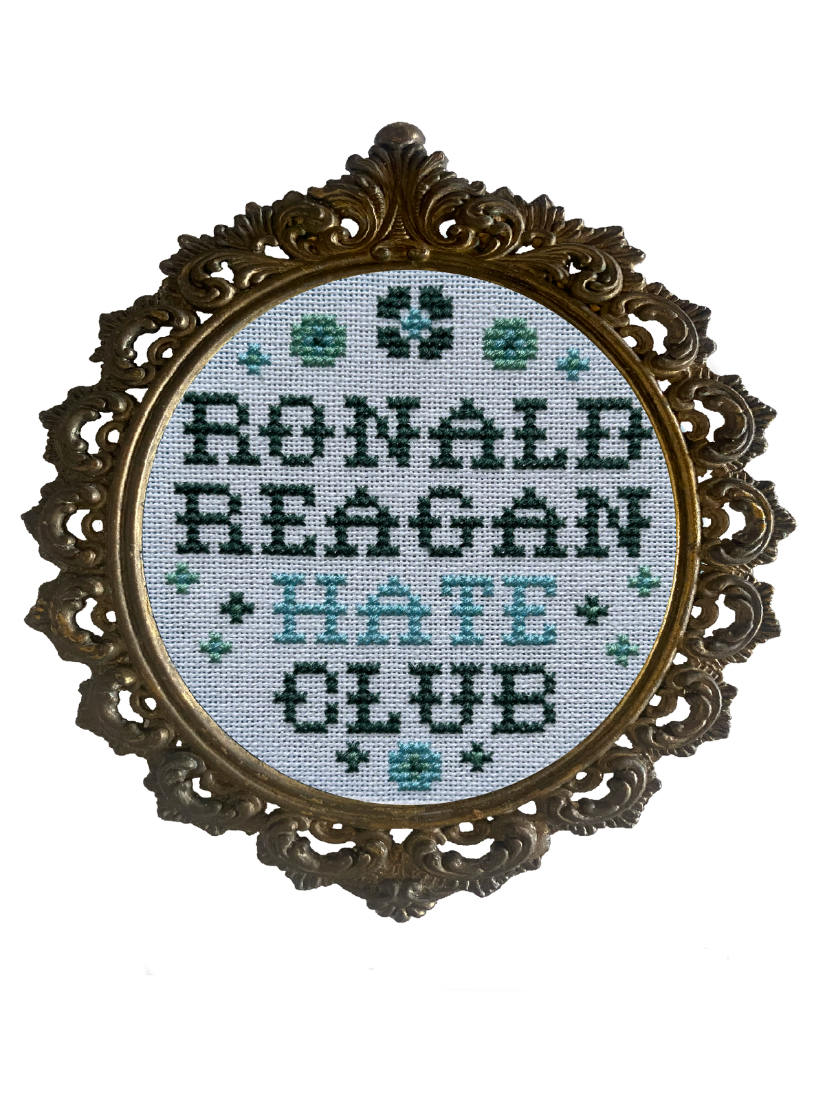 Reagan Hate Club Cross Stitch Kit - The Gloomy Gremlin