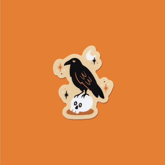 Raven & Skull Sticker - A Fink & Ink