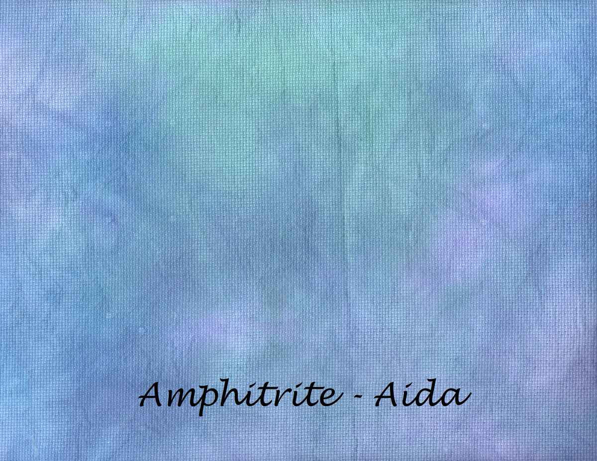 "Amphitrite" Hand Dyed Cross Stitch Fabric - Under the Sea Fabrics
