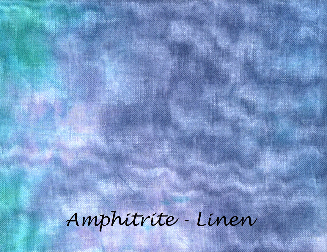"Amphitrite" Hand Dyed Cross Stitch Fabric - Under the Sea Fabrics