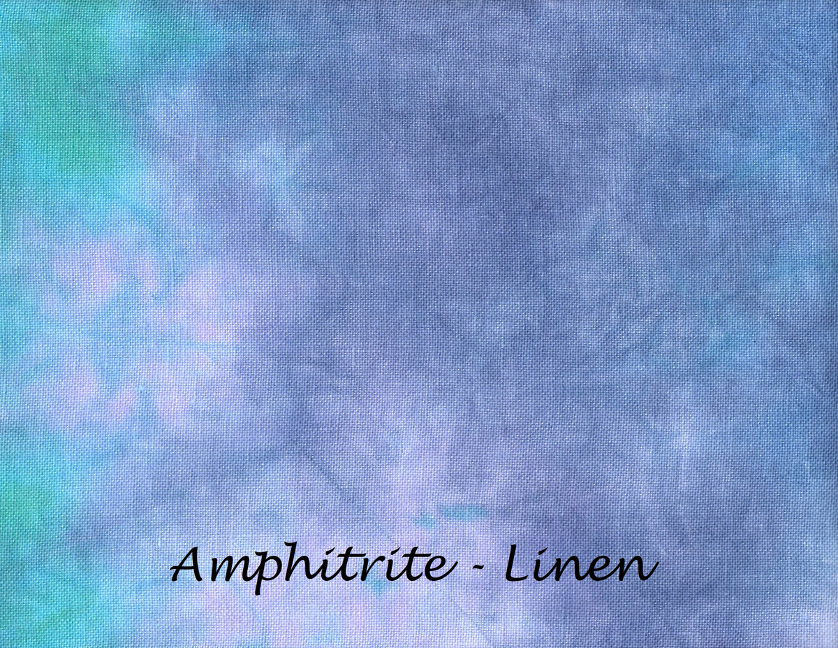 "Amphitrite" Hand Dyed Cross Stitch Fabric - Under the Sea Fabrics