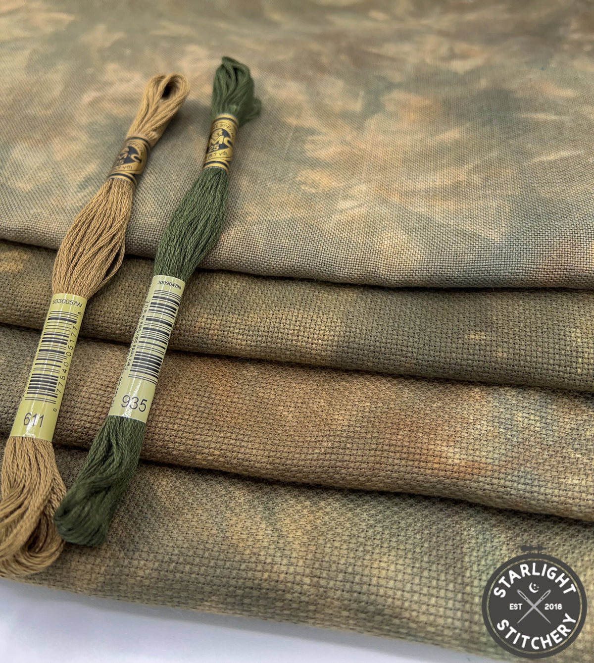 "Wetlands" Atomic Ranch Fabrics - Hand Dyed Cross Stitch Fabric