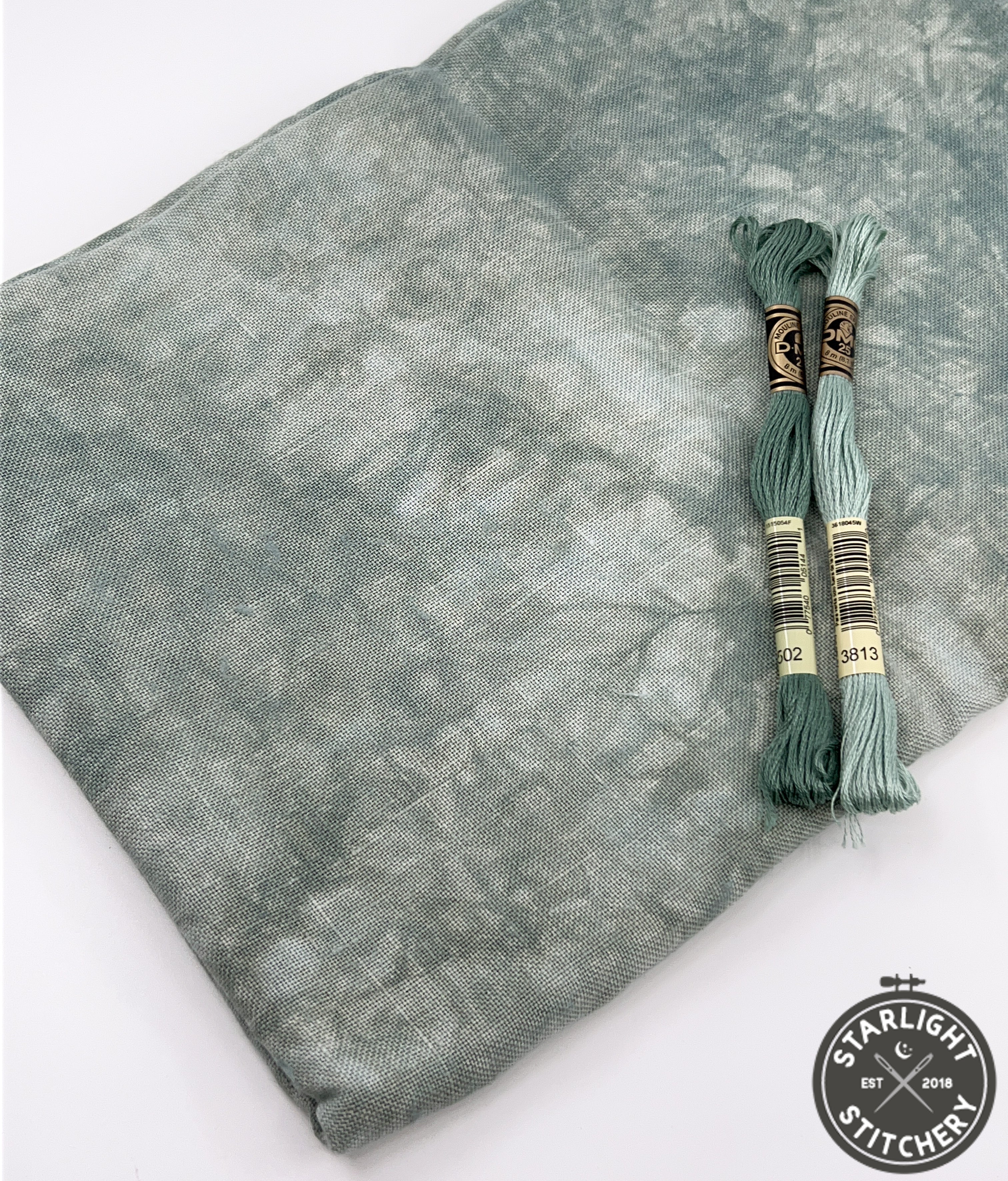 "Wild Mint" Atomic Ranch Fabrics - Hand Dyed Cross Stitch Fabric