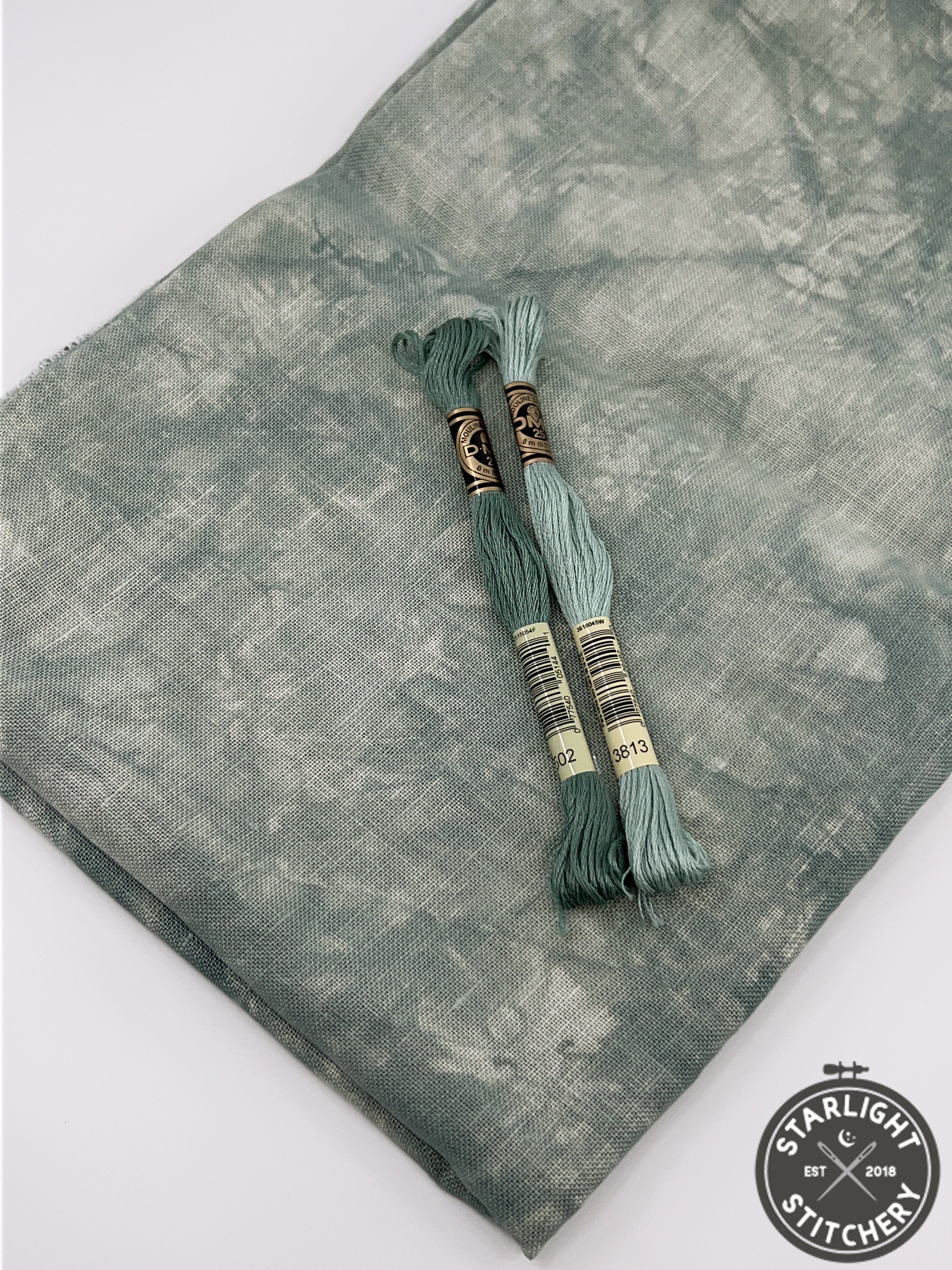 "Wild Mint" Atomic Ranch Fabrics - Hand Dyed Cross Stitch Fabric
