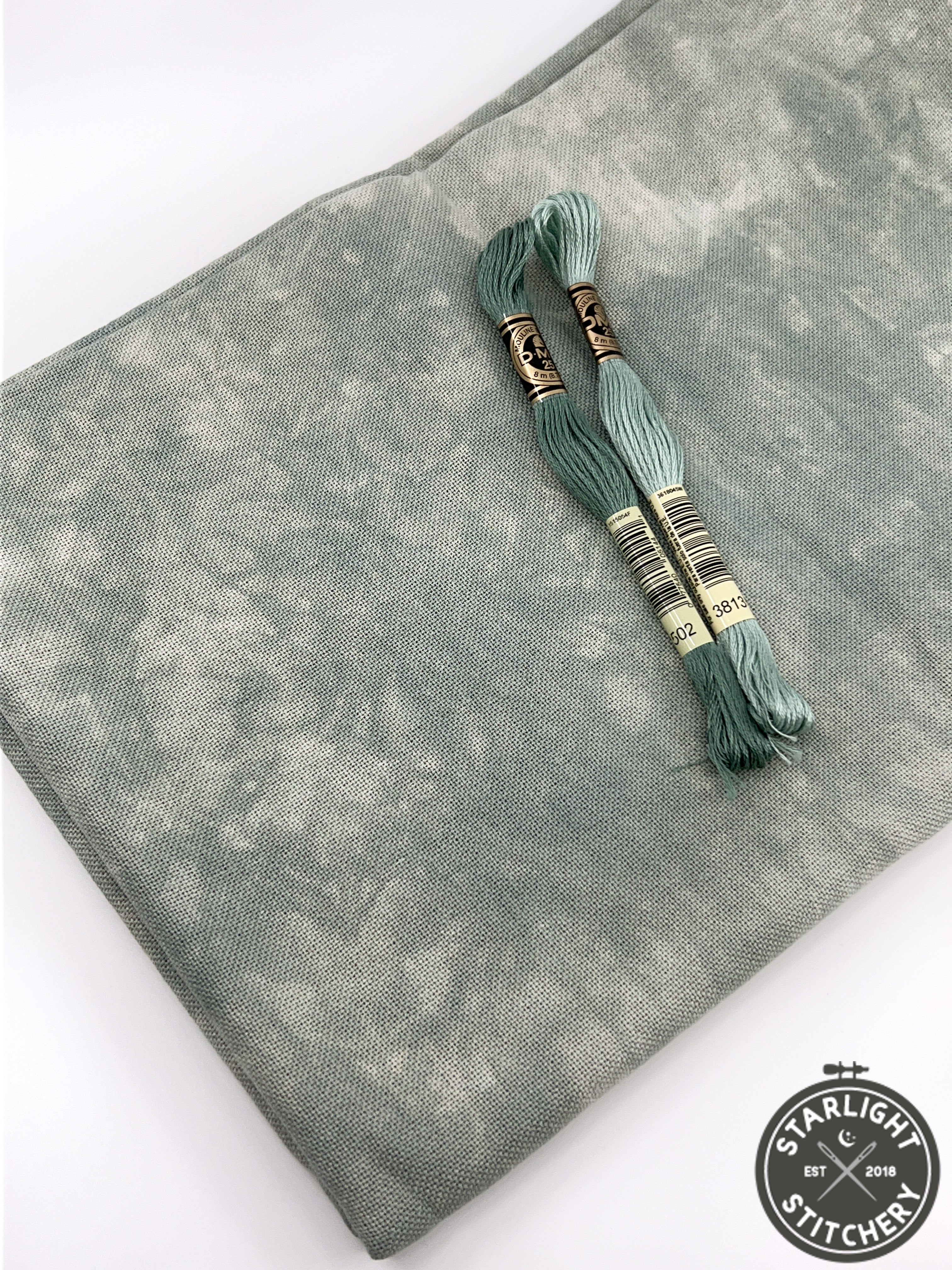 "Wild Mint" Atomic Ranch Fabrics - Hand Dyed Cross Stitch Fabric