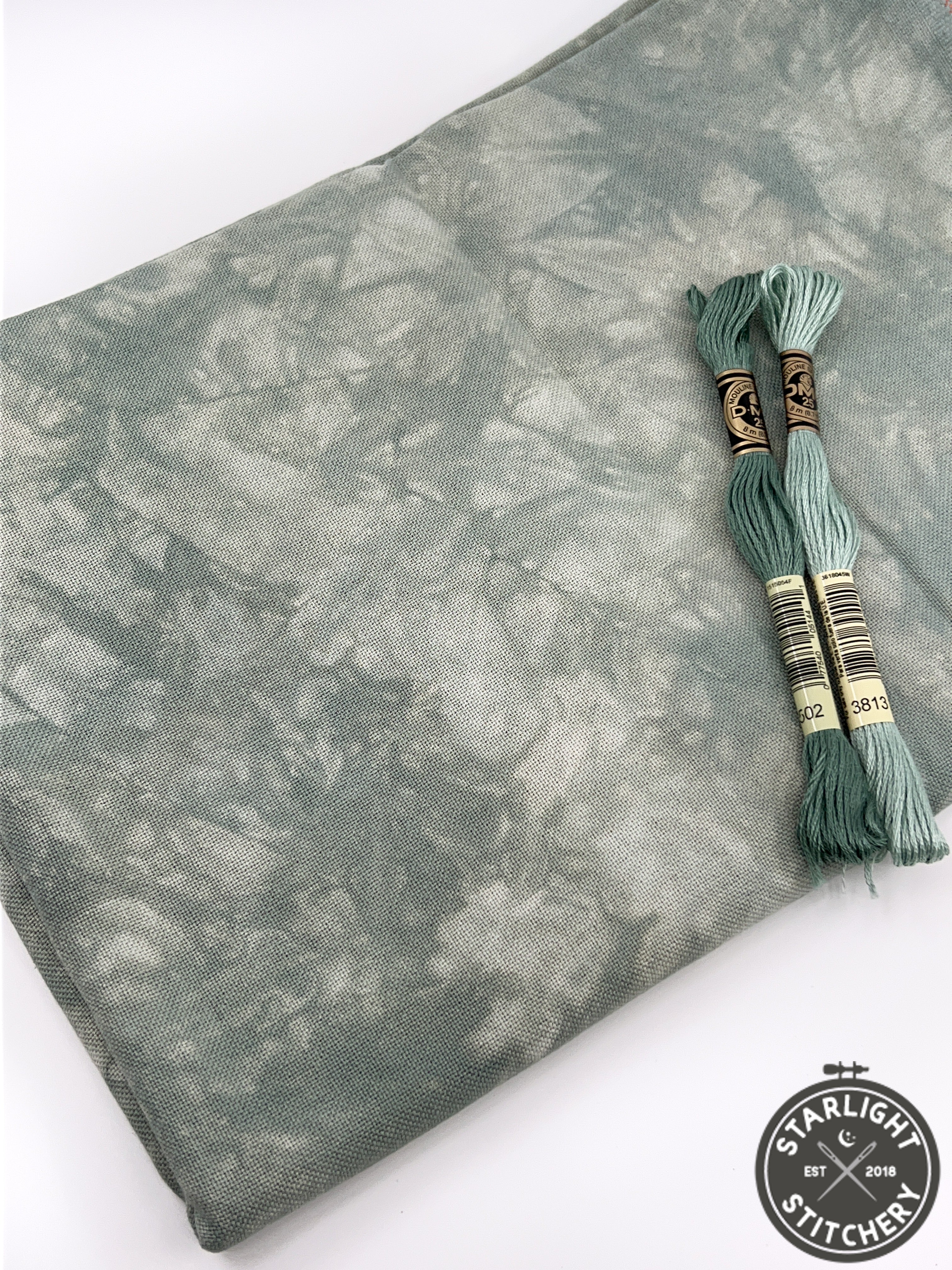 "Wild Mint" Atomic Ranch Fabrics - Hand Dyed Cross Stitch Fabric