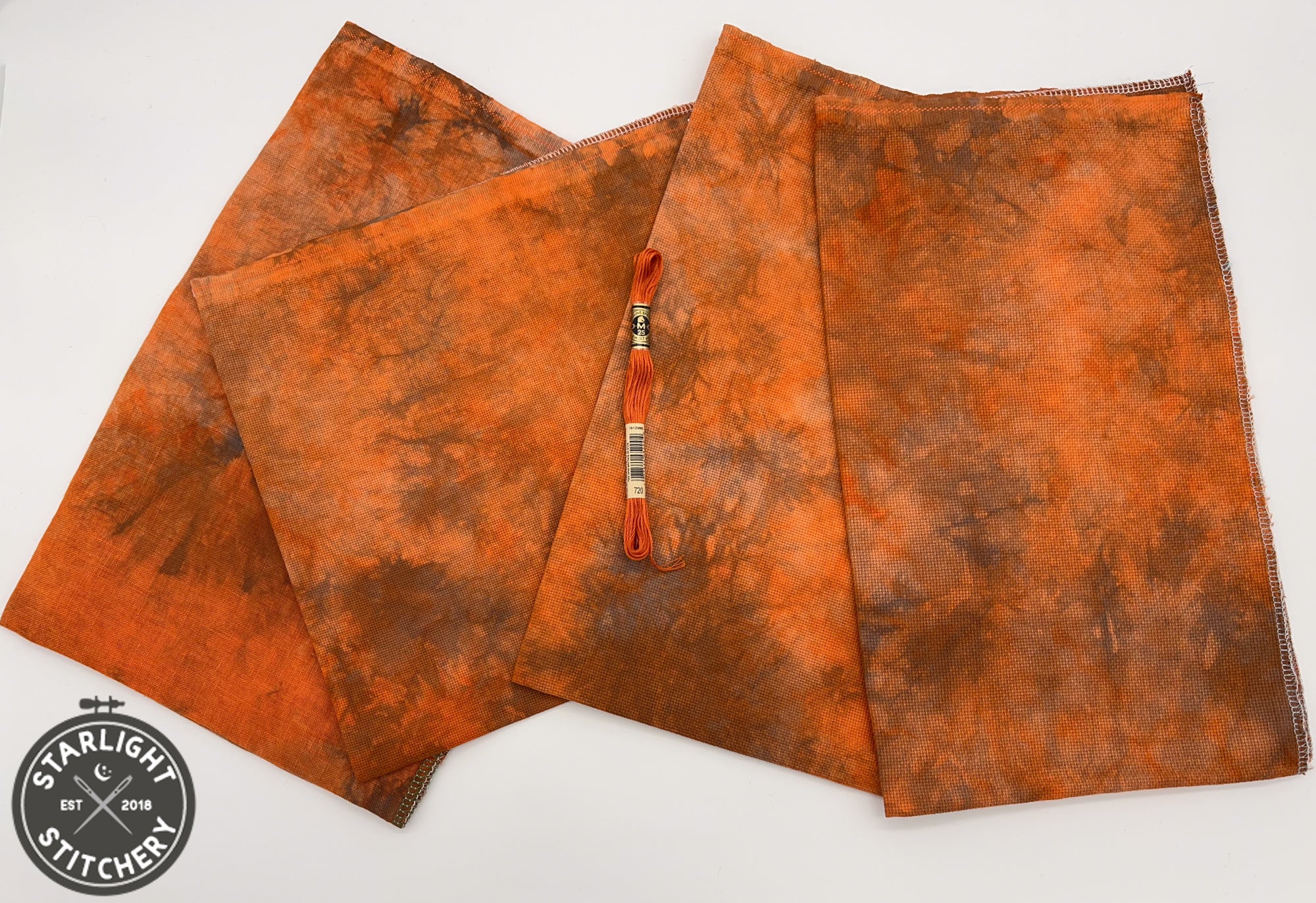 "Pumpkin King" Atomic Ranch Fabrics - Hand Dyed Cross Stitch Fabric