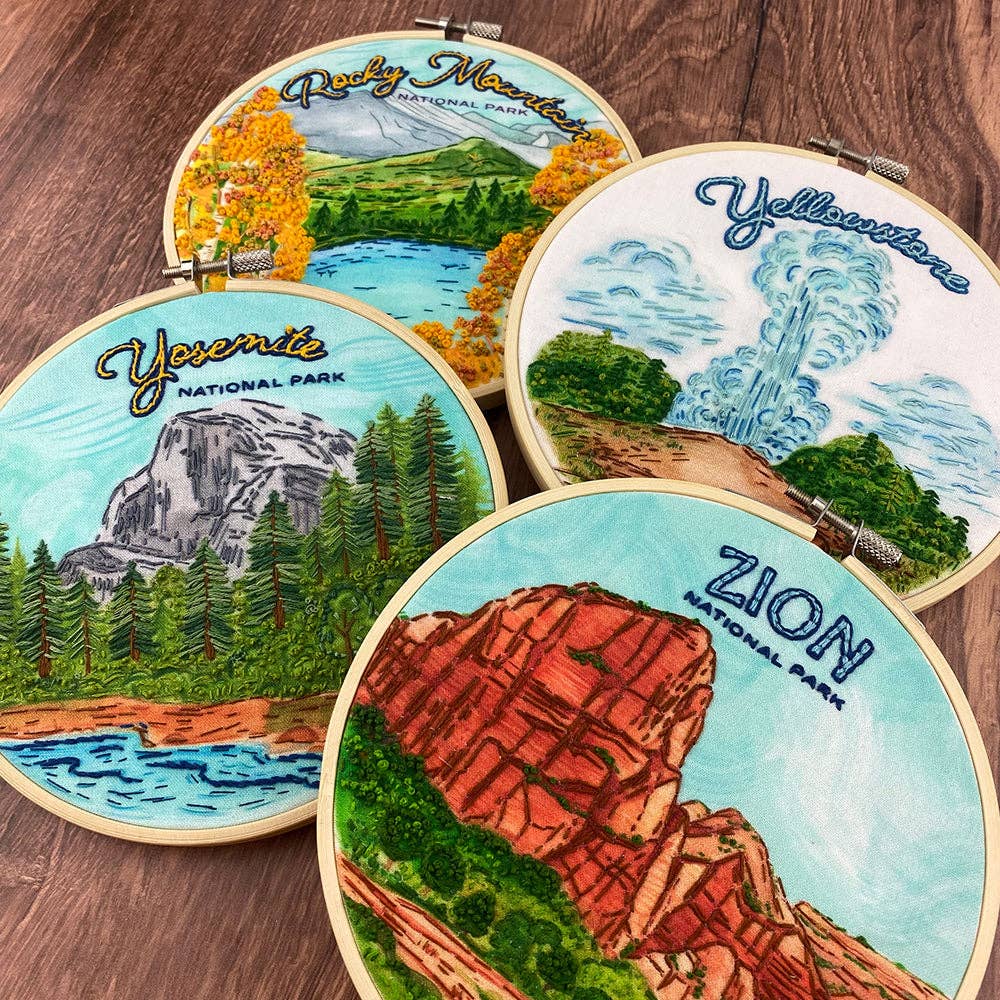 Zion National Park Hand Embroidery Craft Kit