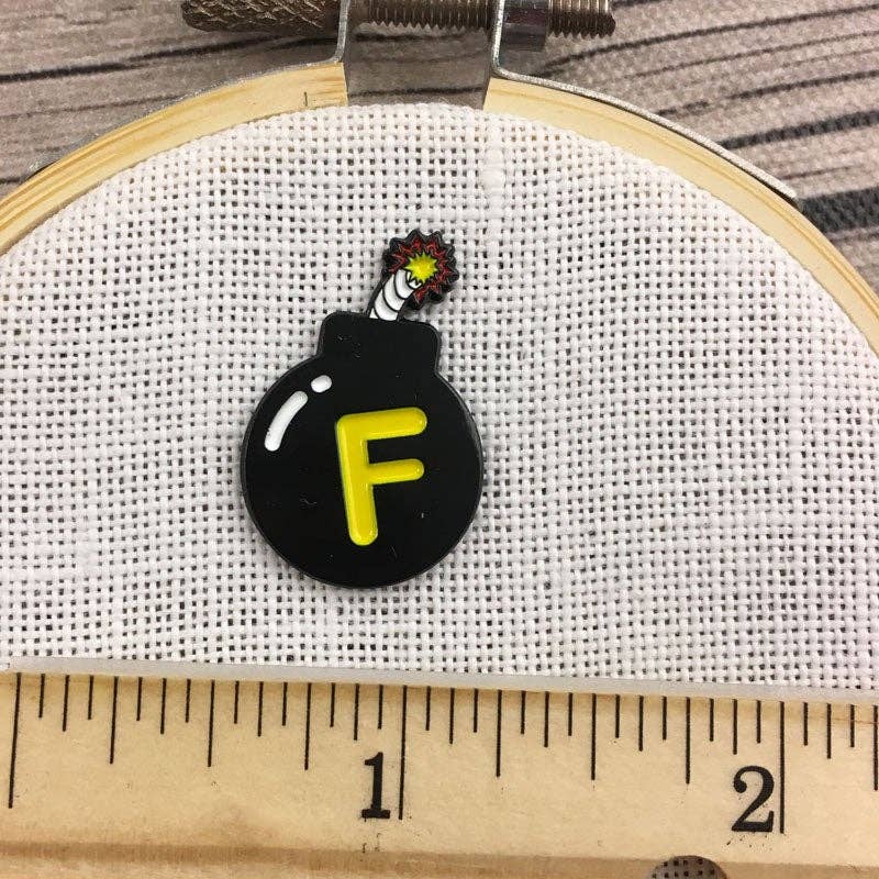 F-bomb Enamel Needle Minder - Snarky Crafter Designs