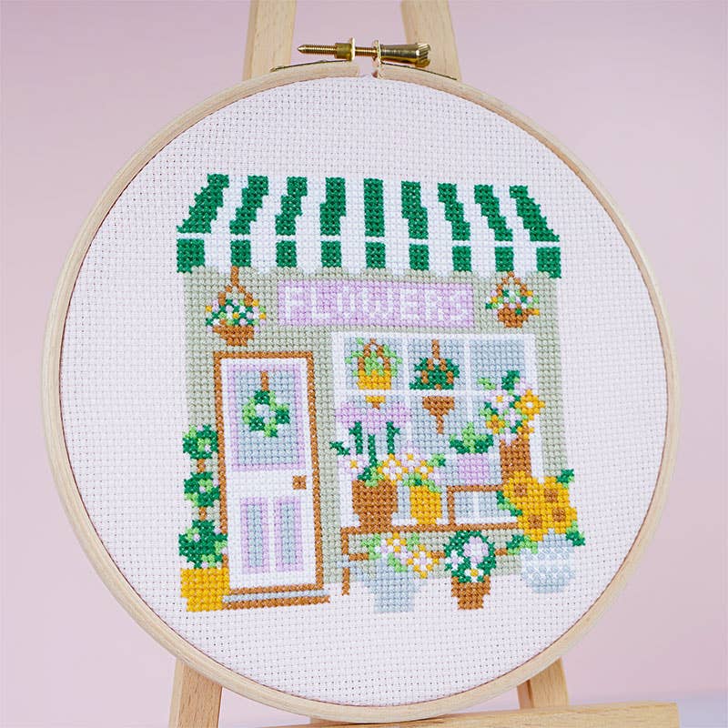 Little Buds Florist Cross Stitch Kit  - Caterpillar Cross Stitch